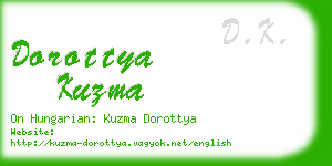 dorottya kuzma business card